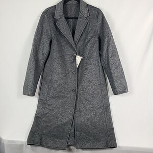 NEW UNIQLO Women's Double Face Chester Long Coat Wool Blend Gray Size M $129